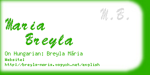 maria breyla business card